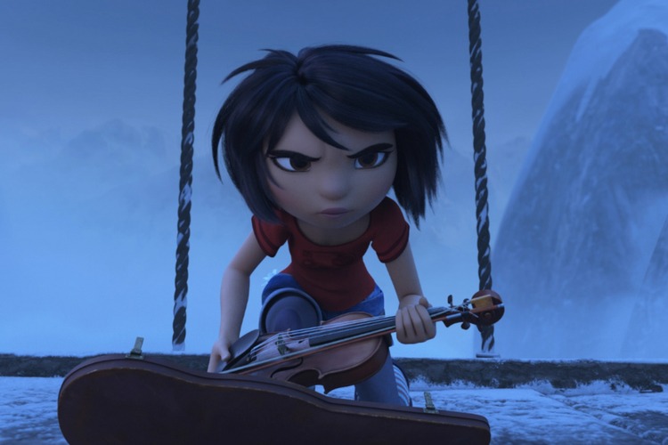 Screenshot of young female character in the film Abominable