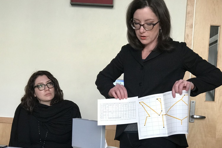 Sarah Hulsey describes the process of creating Di.a.graph.i.a. Photos: Nancy DuVergne Smith