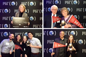 MIT alumni posing at MIT Better World (London) 
