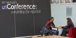 MIT alumnae converse at the women's unConference
