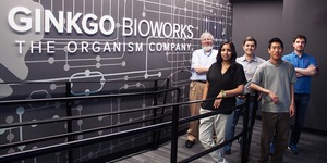 Shetty along with the Ginkgo Bioworks cofounders.