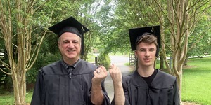 Father and son graduating from MIT