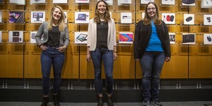 Ann McInroy ’18, Isabella Didio ’16, and Jacklyn Herbst ’10, MEngM ’11 at Microsoft in Redmond, Washington.