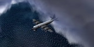NOAA illustration of a "Hurricane Hunter" aircraft in flight