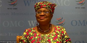 webinar screenshot: Ngozi Okonjo-Iweala